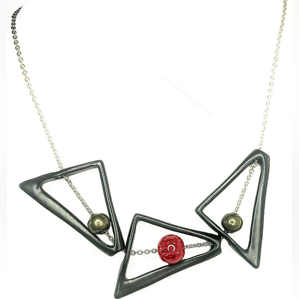 Geometric Necklace with Matching Braceket '